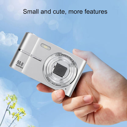 16X Zoom Digital Camera Lightweight FHD 1080P Camera Photo Shooting Super Clear Prevent Vibration 50MP 2.4in Screen for Travel