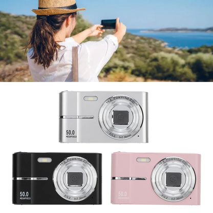 16X Zoom Digital Camera Lightweight FHD 1080P Camera Photo Shooting Super Clear Prevent Vibration 50MP 2.4in Screen for Travel